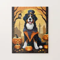 Bernese Mountain Dog Halloween Jigsaw Puzzle