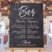 Rustic Signature Drinks Menu Custom Wedding Bar Foam Board