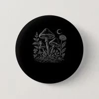 Cottagecore Mushrooms Fungi Goblincore Aesthetic Button
