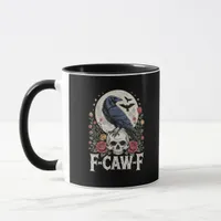 F-Caw-F Bird Crow Funny Crow Bird Cawing Grunge Re Mug