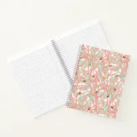 Coral Branch Seashells Coastal Notebook