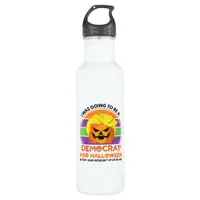 Going To A Democrat For Halloween Funny Trumpkin Stainless Steel Water Bottle