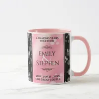 Elegant 2nd 5th Rose Quartz Wedding Anniversary Mug