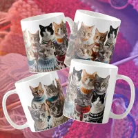 Cats in Jumpers cute cat knitting lover Coffee Mug