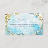 Cloud Nine Whimsical Rococo Revival Bridal Shower Enclosure Card