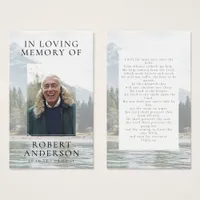 In Loving Memory Mountains Memorial Prayer Card