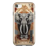 Vibrant elephant with Floral Motifs Incipio DualPro Shine iPhone 8/7 Case