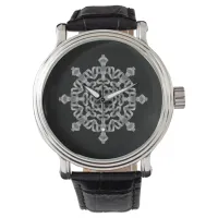 *~* Subtle Gray Meditative Mandala Watch