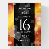Elegant 16th Golden Topaz Wedding Anniversary Paperweight