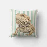 Watercolor Bearded Dragon Pillow Cover Design