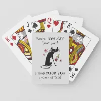 You're HOW Old? Pour You Punny Wine Quote Poker Cards