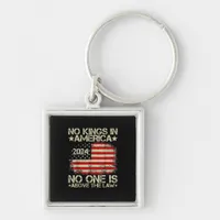 No Kings In America Minimal Clean Keychain