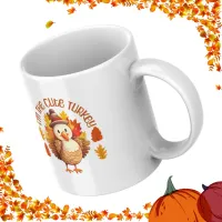 I'm The Cute Turkey Thanksgiving Autumn Leaves Coffee Mug