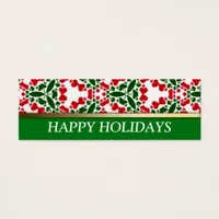 Red + Green Tri-Hearts Mini Size Christmas Cards