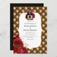 Floral Gothic Wedding Invitation