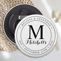 Personalized Monogram Name Date Wedding Bottle Opener
