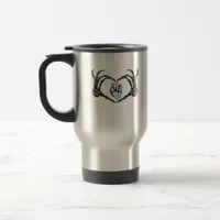 Skeleton Heart Hands Classic Design For Halloween Travel Mug