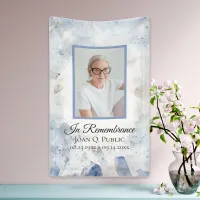 Blue Carnation Floral Celebration of Life Funeral Banner