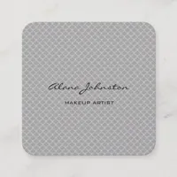 Abstract Gray Snakeskin Makeup Artist  Square Business Card