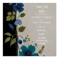 Wedding Floral Invitation Collection Poster