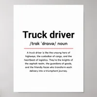 Truck Driver Definition for Truck Driver Day Poster