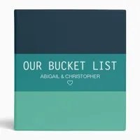 Modern Our Bucket List Couple Keepsake 3 Ring Binder