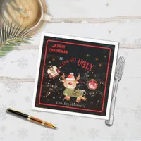  Ugly Sweater Reindeer Holiday Napkins