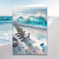 Happy Valentine's Day | Beach and Sea Glass Card