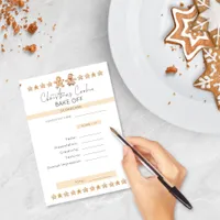 Christmas Cookie Bake Off Party Scorecard Card