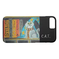 Wizard Folk Art Cat Magical Fun Spell Painting iPhone 8/7 Case