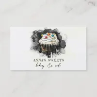 *~*  Sweet Shop Bakery 3 QR Social Media Business Card