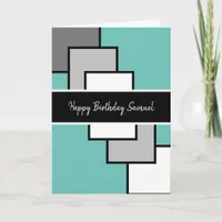 Classy Modern Abstract Birthday Card