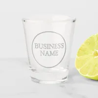 Restaurant White Faux Engraved Lettering Shot Glass