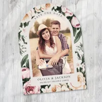Vintage Floral Roses Wedding Save The Date