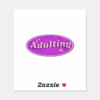 Epic Adulting Slogan Flashback Vintage Fun Sticker