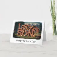 *~* Rustic AP86 Photo 3-D Son - Father's Day Card 