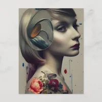 Alice Mixed Media Postcard