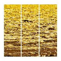 Fools Gold Pyrite Abstract Triptych Wall Art