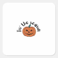Tis The Season Funny Sloth Design Square Sticker