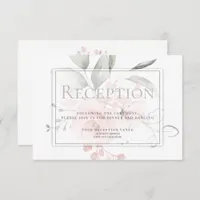 Reception | Spring Pink Sweetheart Roses Invitation
