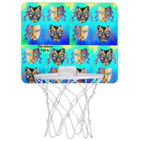 Cool and Trendy Pop Art Venetian Masque Colorful Mini Basketball Hoop