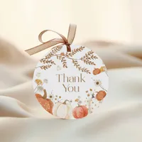 Pumpkin Fall Baby Shower Thank You  Favor Tags