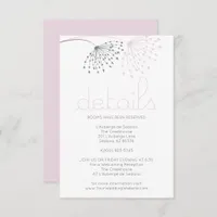DETAILS | Whimsical Blush Pink Doodle Flowers Invitation