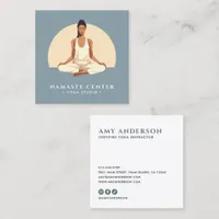 Modern Yoga/Wellness Square Business Card