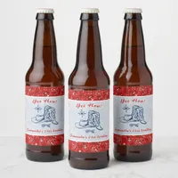 Yee How Western Paisley Denim Blue Jeans Birthday Beer Bottle Label