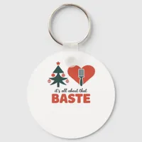All About That Baste Christmas Classic Retro Look Keychain