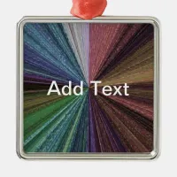 Circular Gradient Earthy Rainbow Metal Ornament