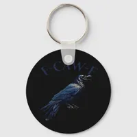 Crow, F-Caw-F Funny Bird Creative Casual Keychain