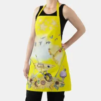 Cute Watercolor Cottagecore Yellow on yellow | Apron