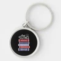 Let's Get Lit - Vintage Horror Book Lover Bookworm Keychain